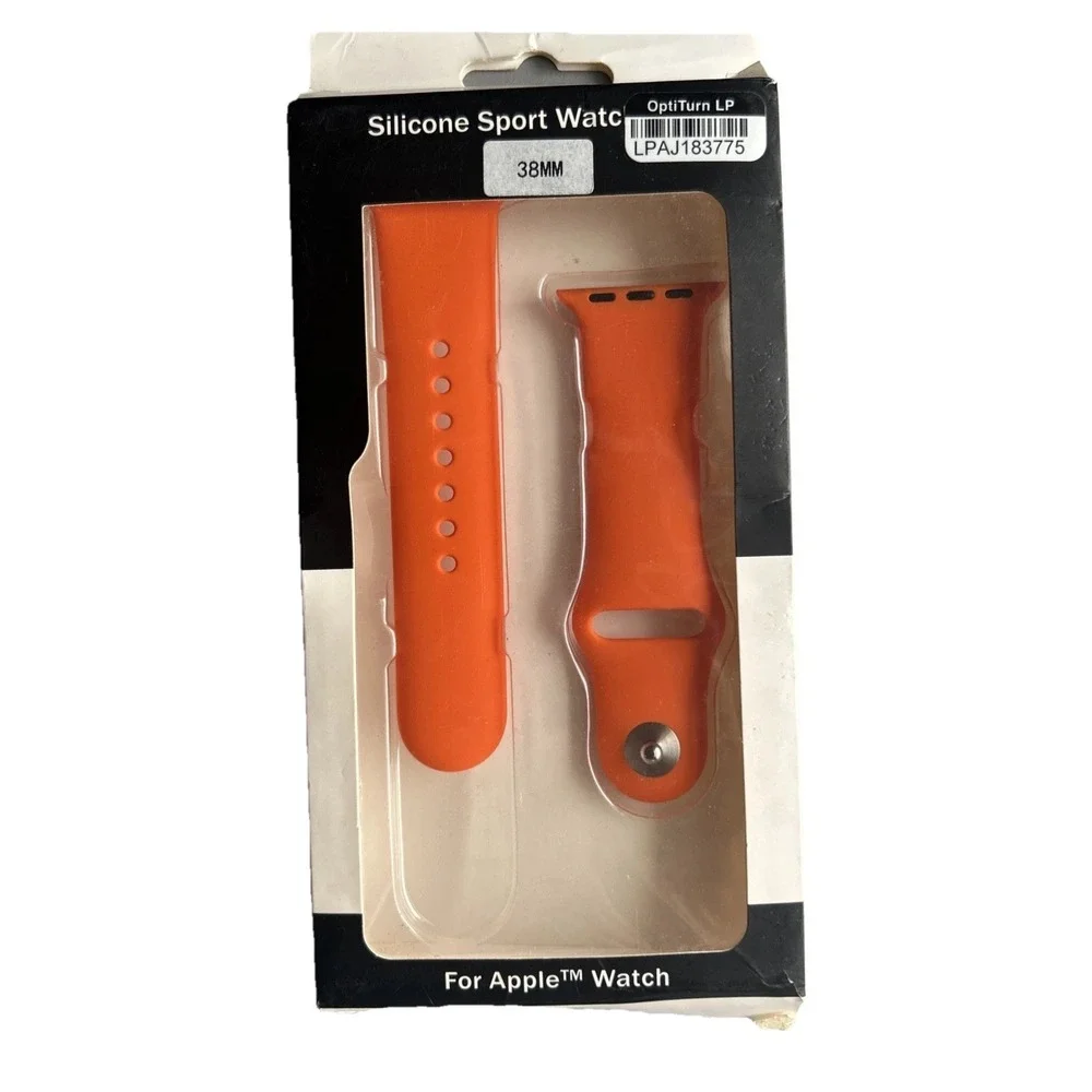 Silicone Sport Watch Band 38 MM For Apple Watch NEW In Box. Box Damaged. Lot of3